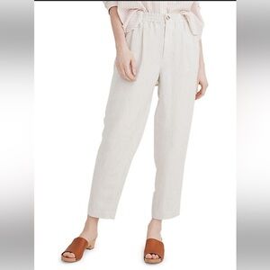 Madewell linen crop ankle pant